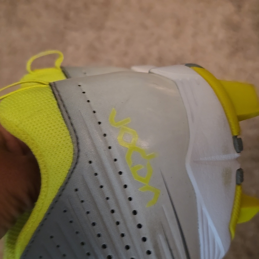 Men's Nike Gray and Neon Yellow Cleats Size 8 (0817) - Picture 5 of 10
